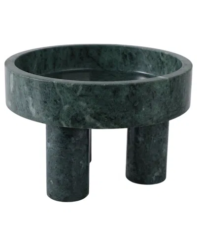 Sagebrook Home 9x6in Marble Bowl On 3 Feet In Green