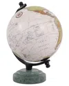 Sagebrook Home 9x7 Globe On Ridged Marble Base In Multi