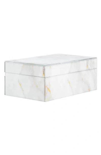 Sagebrook Home Abstract Jewelry Box In White