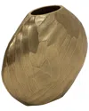Sagebrook Home Aluminum Hammered Vase In Gold