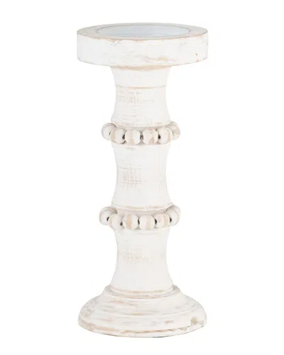 Sagebrook Home Antique Style Candle Holder In White