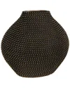 Sagebrook Home Ceramic Beaded Vase In Black