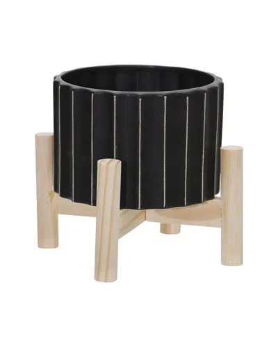 SAGEBROOK HOME SAGEBROOK HOME CERAMIC FLUTED PLANTER