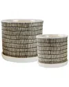 Sagebrook Home Ceramic Planter In Ivory