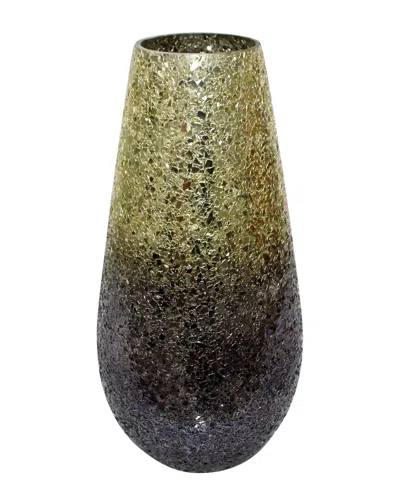 Sagebrook Home Crackled Vase In Green