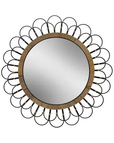 Sagebrook Home Daisy Wall Mirror In Black