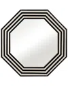 Sagebrook Home Decorative Octagon Mirror In Black