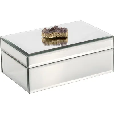 Sagebrook Home Glass Jewelry Box In Metallic