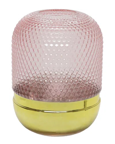 Sagebrook Home Glass Textured Dots In Pink