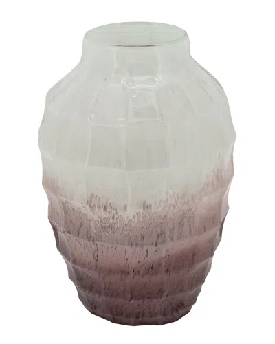 Sagebrook Home Glass Vase In Pink