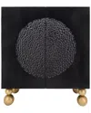 Sagebrook Home Hammered Cabinet In Brown
