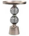 Sagebrook Home Metal 22in Orb Side Table In Gray