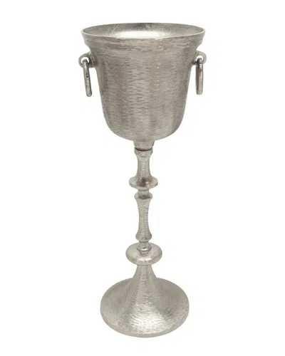 Sagebrook Home Metal 31in Wine Cooler In Silver