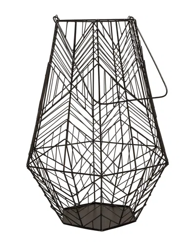 Sagebrook Home Metal Wire Lantern In Black