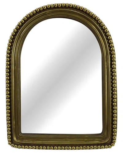 Sagebrook Home Mirror In Beaded Arch 5x7 Frame In Gold