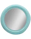 Sagebrook Home Round Wall Mirror In Turquoise
