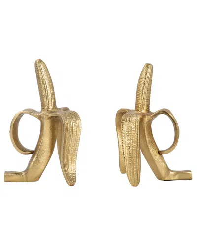 Sagebrook Home Set Of 2 Banana Bookends