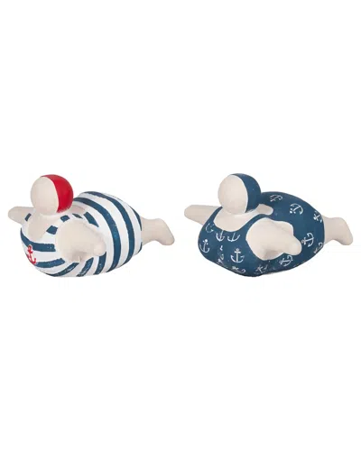 Sagebrook Home Set Of 2 Bathing Beauties Figures In White