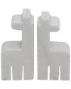 Sagebrook Home Set Of 2 Marble Giraffe Bookends In White