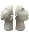 Sagebrook Home Set Of 2 Textured Head Up Bookends In White