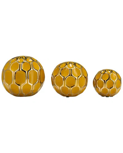SAGEBROOK HOME SAGEBROOK HOME SET OF 3 DECORATIVE ORBS
