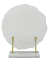 Sagebrook Home Speckled Glass Sculpture In White