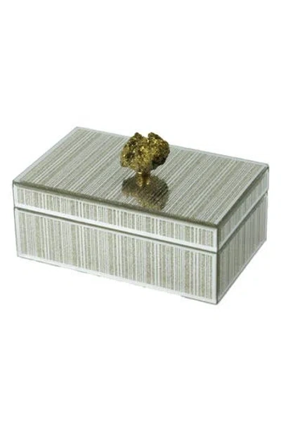 Sagebrook Home Stripe Jewelry Box In Gray