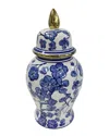 Sagebrook Home Temple Jar In Blue