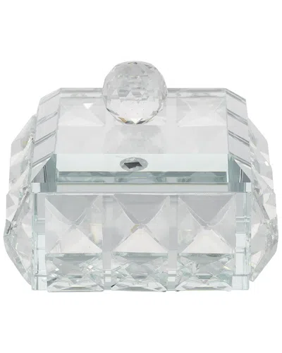 Sagebrook Home Trinket Box With Lid In Clear