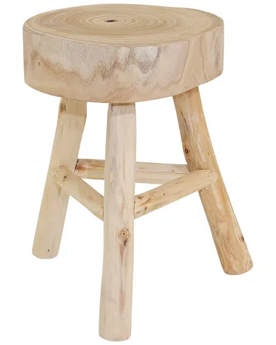 Sagebrook Home Wooden 16in Stool In Ivory