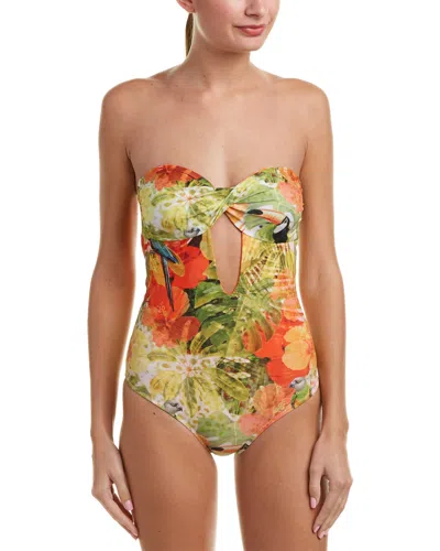 Saha Wrap Bandeau One-piece In Animal Print
