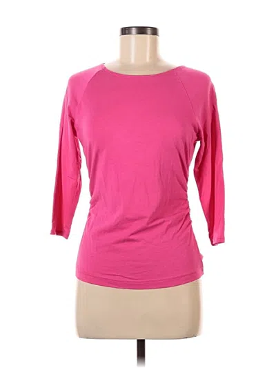 Pre-owned Sahalie 3/4 Sleeve Top Pink Boatneck Tops