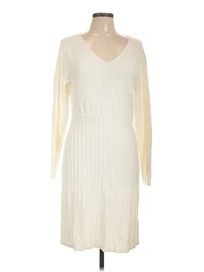 Pre-owned Sahalie Casual Dress In White