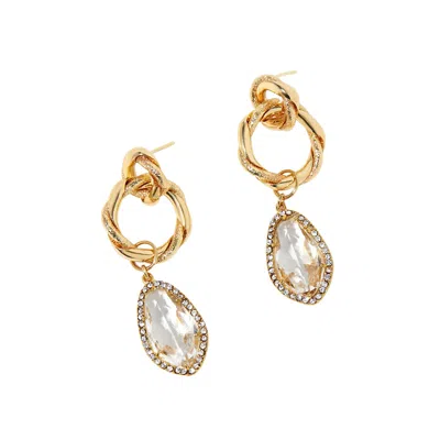 Saharas Essentials Women's Grace Gold Crystal Gemstone Earrings
