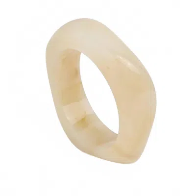Sahira Jewelry Design Women's Acrylic Bangle In Beige In Brown