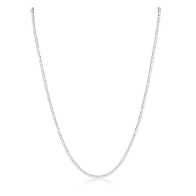 Sahira Jewelry Design Women's Annie Dainty Tennis Choker Necklace In Silver