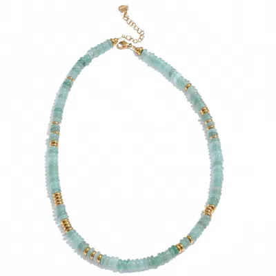 Sahira Jewelry Design Women's Beaded Necklace In Aqua In Green