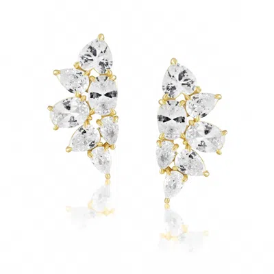 Sahira Jewelry Design Women's Eden Cubic Zirconia Earring In Gold In Silver