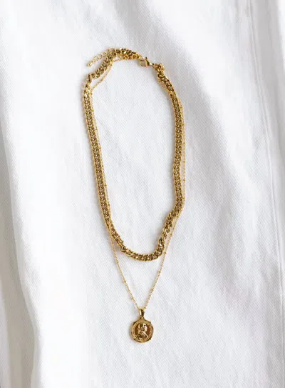 Sahira Jewelry Design Women's Edina Coin Necklace In Gold