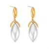 Sahira Jewelry Design Women's Gal Two Tone Drop Earring In Silver In Gold