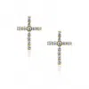 Sahira Jewelry Design Women's Glitz Cross Stud Earrings In Gold In Metallic