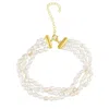 Sahira Jewelry Design Women's Madeline 3-layered Pearl Choker Necklace In White In White