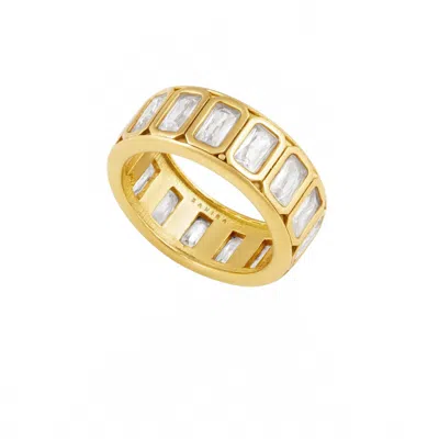 Sahira Jewelry Design Women's Peyton Band Ring In Gold In Silver
