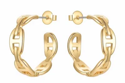 Sahira Jewelry Design Women's Rosie Link Hoops In Gold