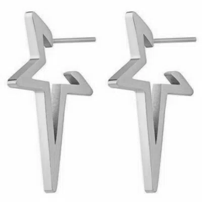 Sahira Jewelry Design Women's Star Studded Earrings In Silver