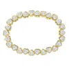 Sahira Jewelry Design Women's Stretchy Bezel Heart Bracelet In Gold In Gold