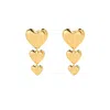 Sahira Jewelry Design Women's Tori Heart Drop Earrings In Gold In Gold
