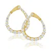 Sahira Naomi Cz Large Earrings In Gold In Gold
