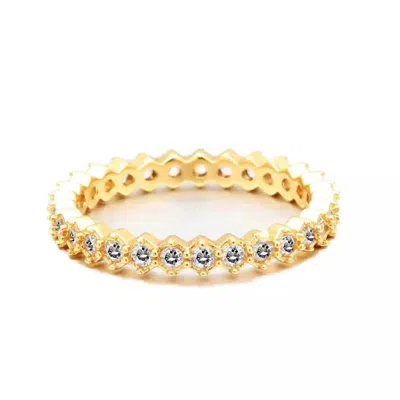 Sahira Women's Christine Eternity Band Ring In Gold In Silver