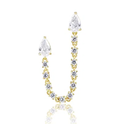 Sahira Women's Delilah Double Stud Earring In Gold